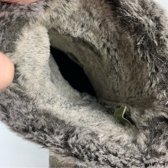 Timberland Monogram Tall Slip In Fur Top Wedge Boots 8.5 - Picture 13 of 13